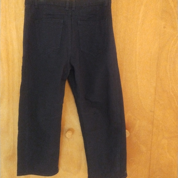 Flamingals Cotton Navy Blue Barrel Denim Jeans XL - Picture 4 of 6